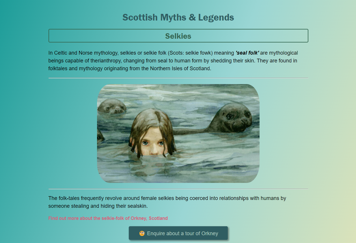 Selkie Project Screenshot